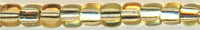 tr10-1102         Miyuki Size 10 Triangle -  Silver Lined Gold 3 inch tube