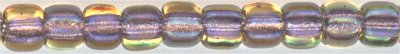 tr10-1167         Miyuki Size 10 Triangle -  Amethyst Lined Topaz Luster  3 inch tube
