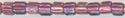 tr10-1833         Miyuki Size 10 Triangle -  Light Cranberry Lined Amethyst AB 3 inch tube