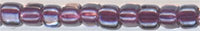 tr10-1834         Miyuki Size 10 Triangle -  Magenta lined Amethyst 3 inch tube