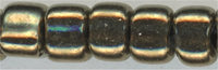 tr5-0457       Miyuki Size 5 Triangle -  Metallic Dark Bronze  (3 inch tube)