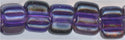tr5-1835       Miyuki Size 5 Triangle -  Dark Violet Lined Amethyst (3 inch tube)