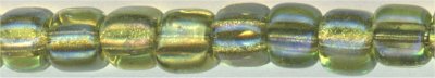 tr8-1813       Miyuki Size 8 Triangle -  Sparkling Lined Chartreuse AB