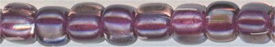 tr8-1834       Miyuki Size 8 Triangle -  Magenta Lined Amethyst