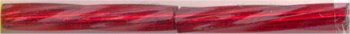 tw2012-1716 12mm Twisted Bugle Transparent Cranberry (3 inch tube)
