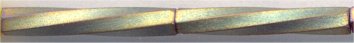 tw2012-2035 12mm Twisted Bugle Matte Metallic Khaki Iris (3 inch tube)