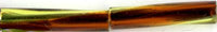 tw2712-3937 12mm Twisted Bugle Silver Lined Lime - Dark Topaz 2-tone (3 inch tube)