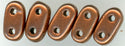 twb-001 Matte Copper 2x6mm 2 Hole Bar Beads(50)