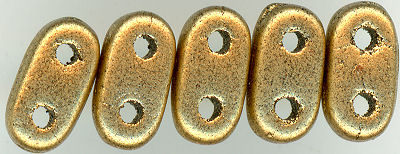 twb-007 Matte Gold 2x6mm 2 Hole Bar Beads(50)