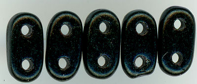 twb-011 Matte Forest Green 2x6mm 2 Hole Bar Beads(50)