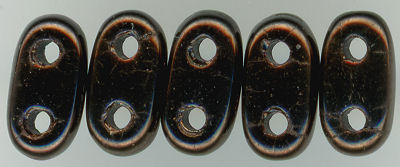 twb-014 Dark Bronze 2x6mm 2 Hole Bar Beads(50)