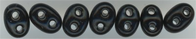 twn-0009 Czech Twin Bead - Jet (tube)